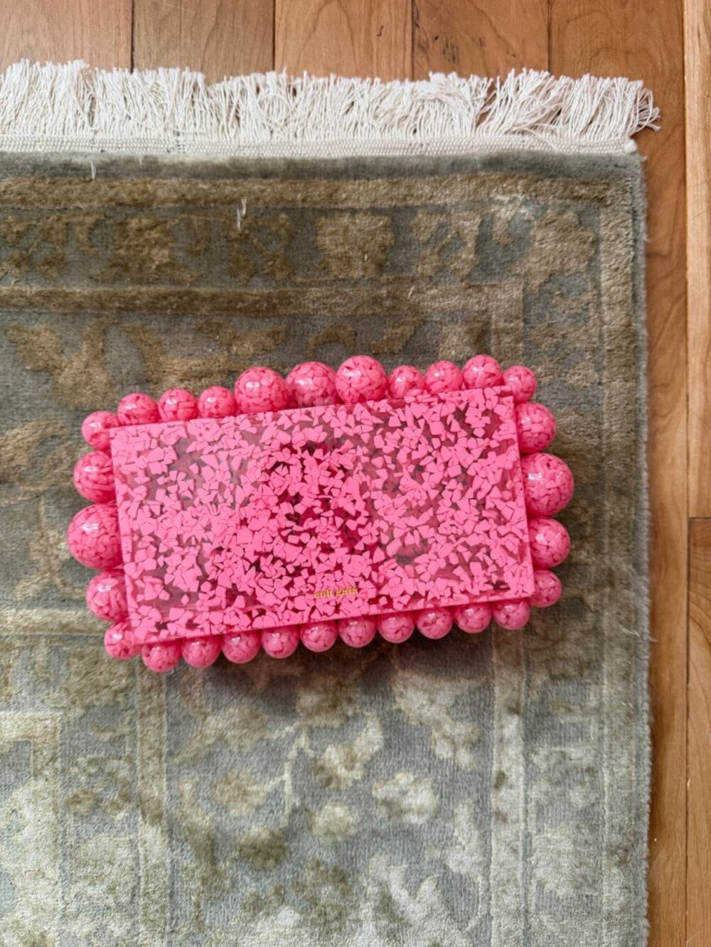 CULT GAIA Eos beaded marbled acrylic clutch - Picture 2 of 8